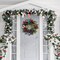Lighted Outdoor Christmas Wreath with 40 LED Lights Timer Pine Cones (Colorful Lights)